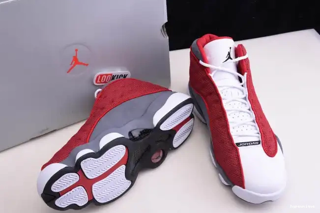 HYPE Grey Gym Flint Air Retro Jordan Red 13 414571-600 0522